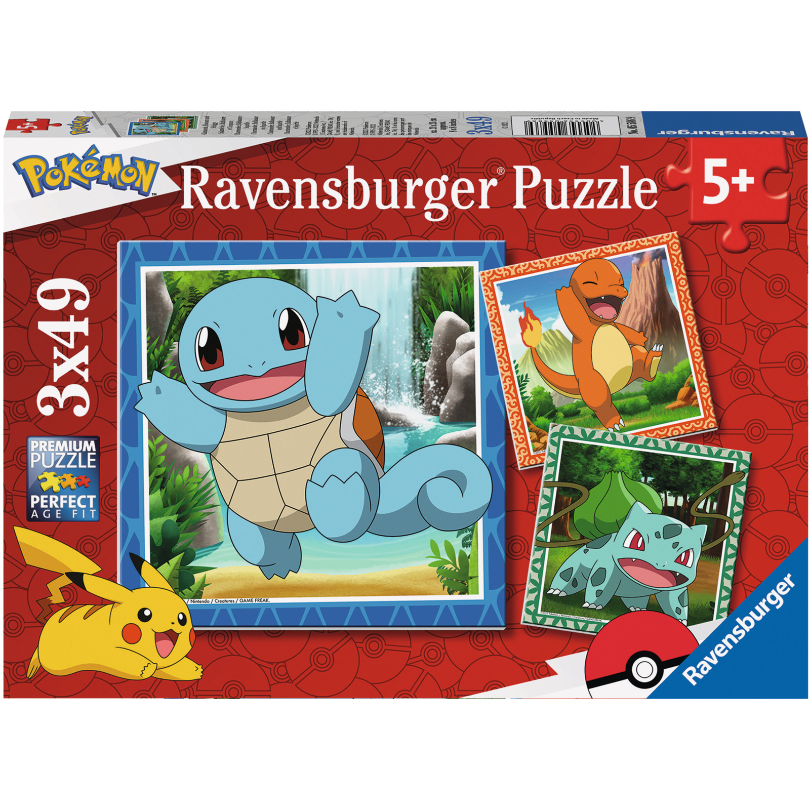 Puzzle Pokemon Glumanda 3x49tlg