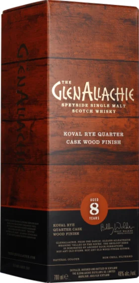 GLENALLACHIE 8 YEARS KOVAL RYE QUARTER CASK 70CL