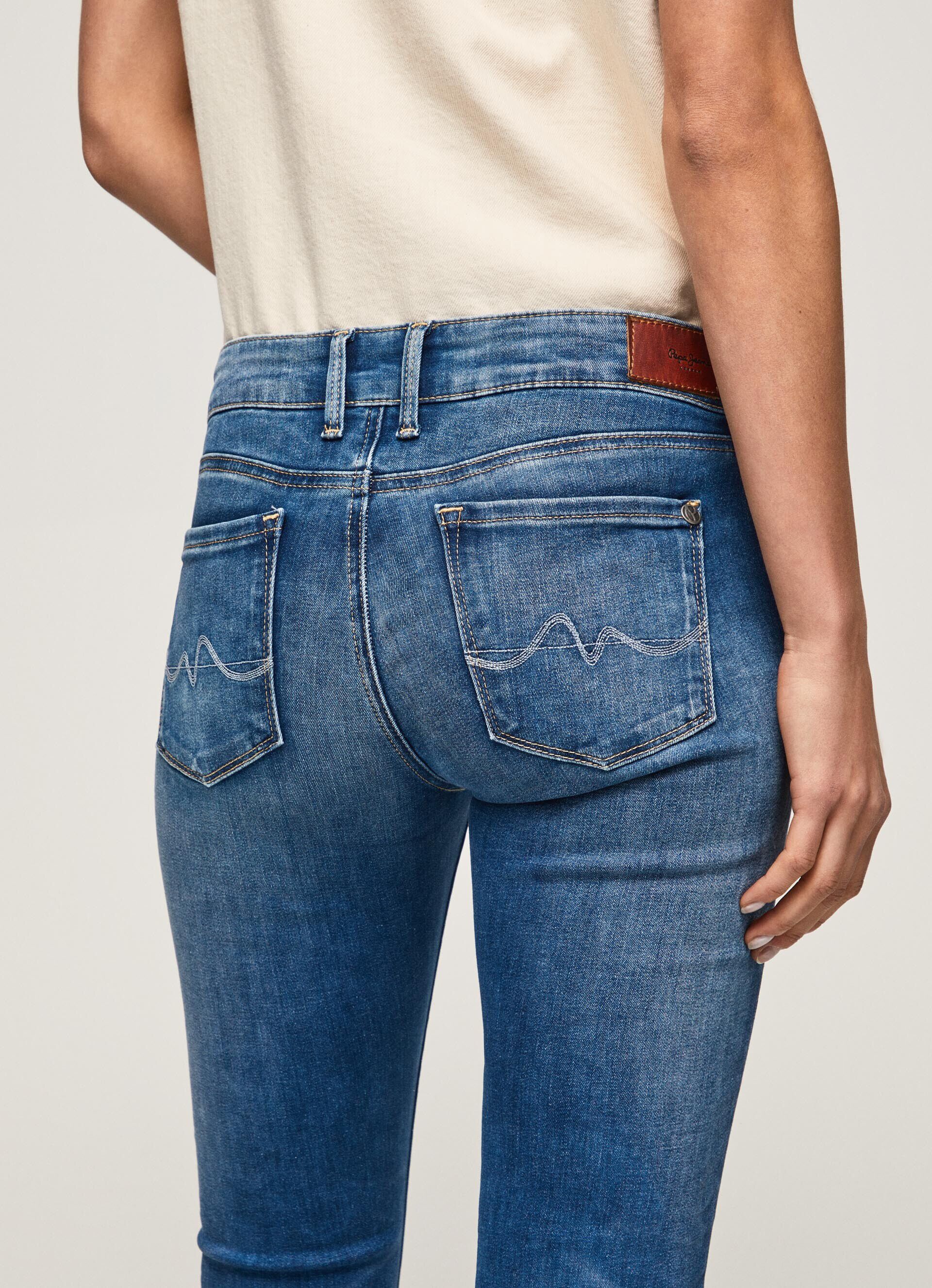 Calça jeans skinny de cintura média SOHO FIT - jeans