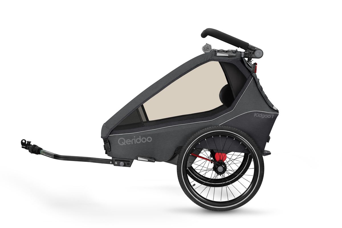 Qeridoo Fahrradanhänger Kidgoo 1 Steel Grey