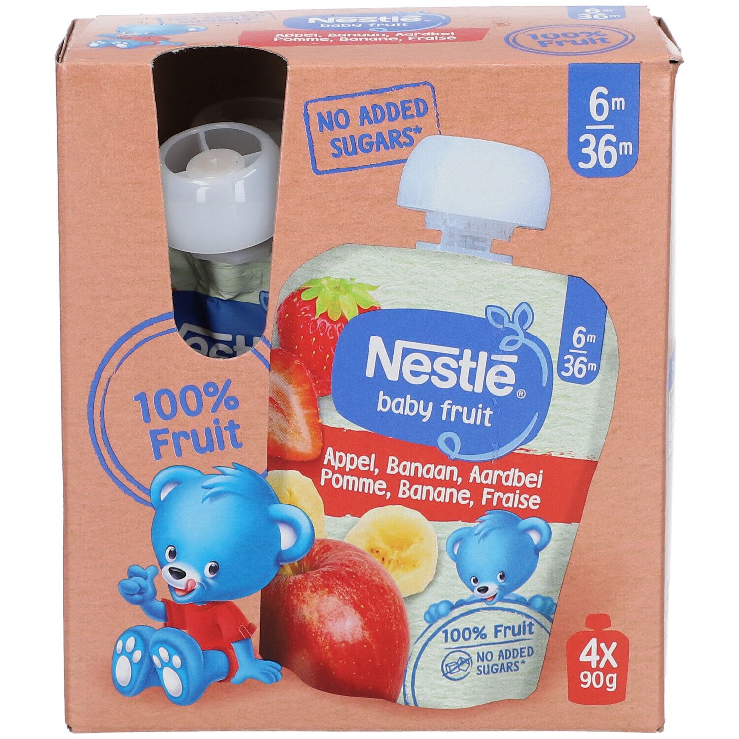 NESTLE Baby Fruit® Trinkflaschen Apfel-Banane-Erdbeere