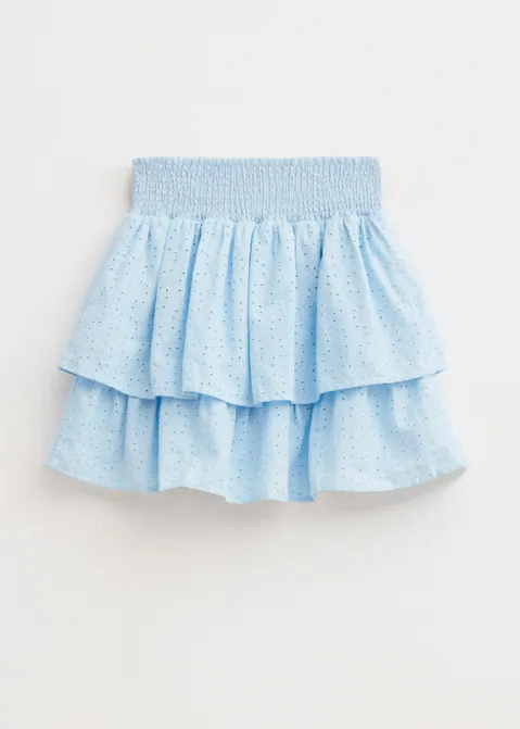 Rok met broderie blauw (BLW.L)