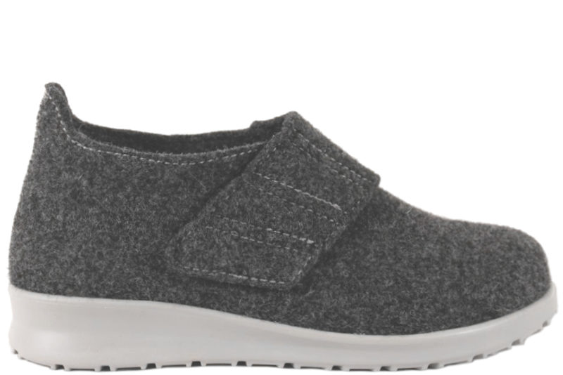 NEW FEET GRÅ HJEMMESKO I ULDFILT