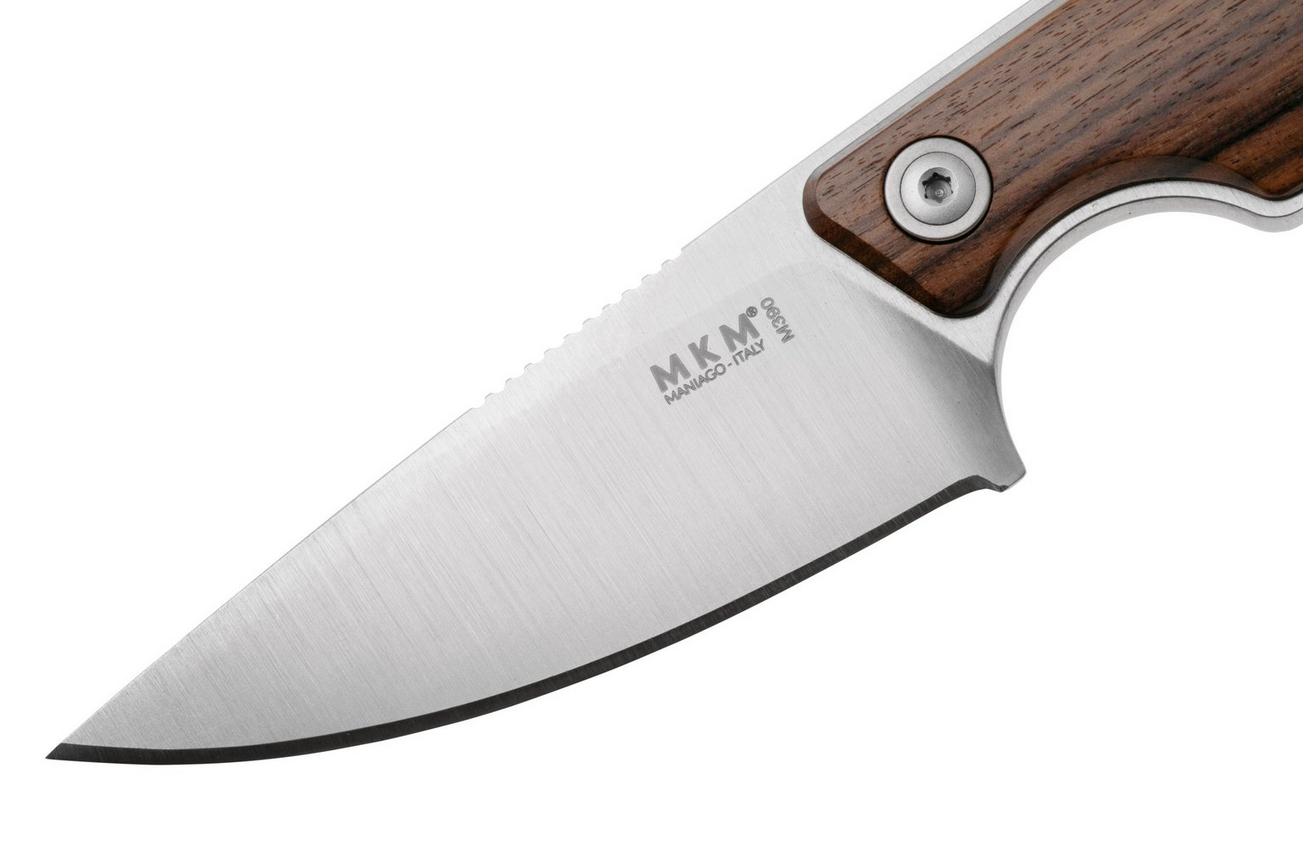 MKM Makro 1 Droppoint MK-MA01-S Santos Wood, vaststaand mes, Jesper Voxnaes design
