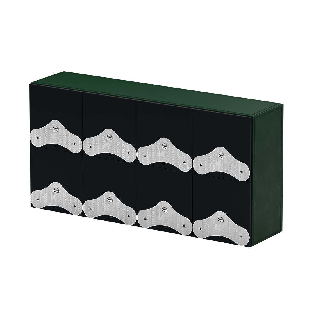 SwissKubik Masterbox Leder Grün - 8 Uhren