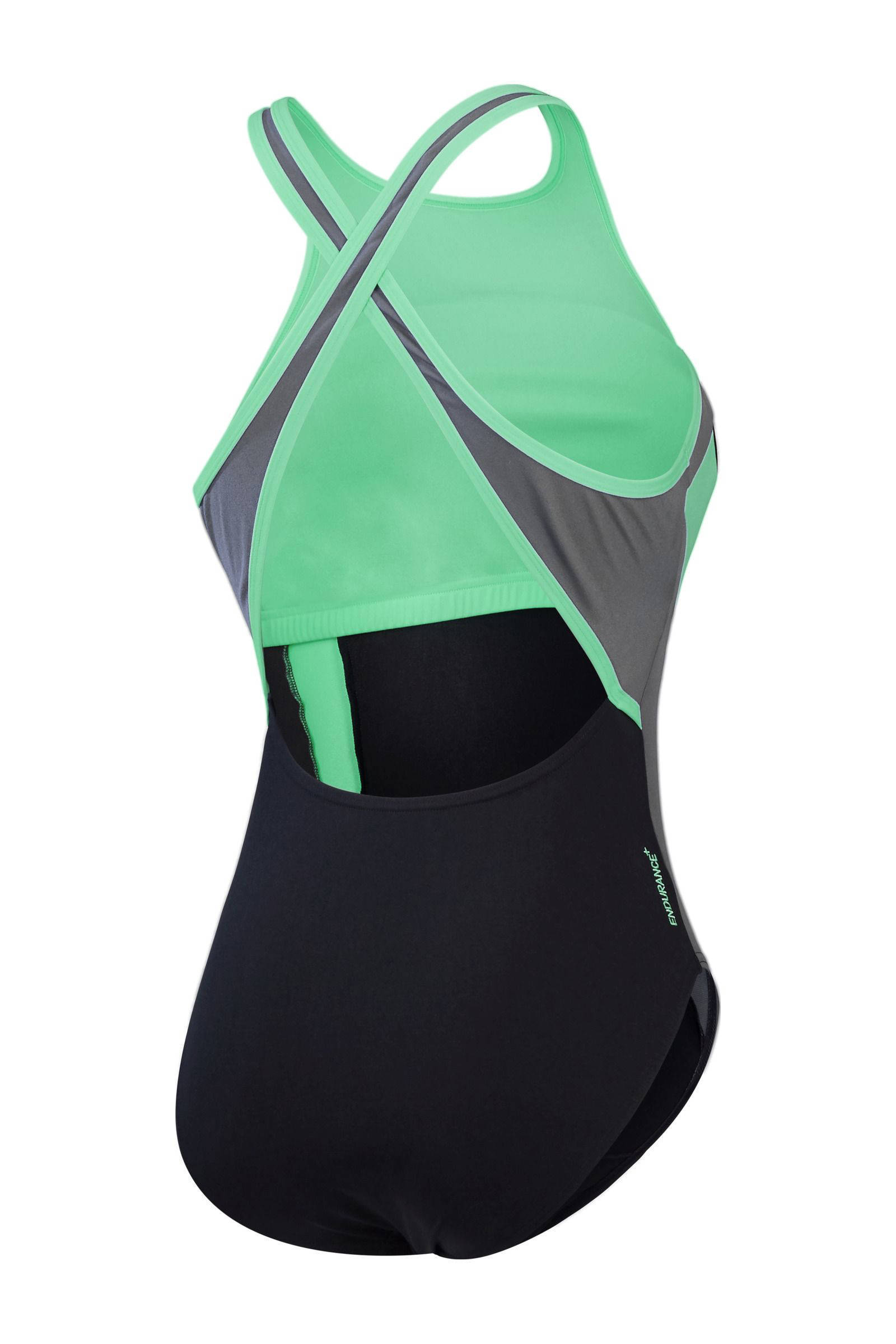 Speedo Endurance+ sportbadpak Splice zwart/turquoise/grijs