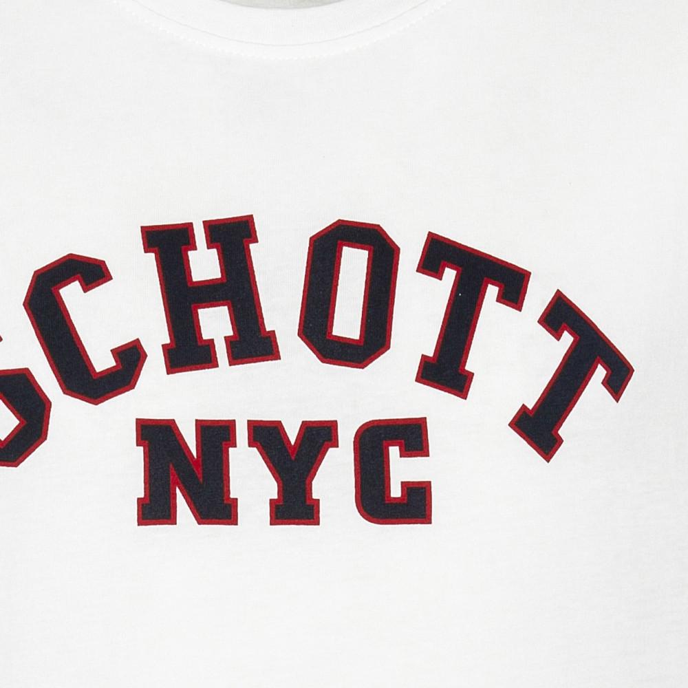 Schott T-shirt Blanc Homme Schott Crew