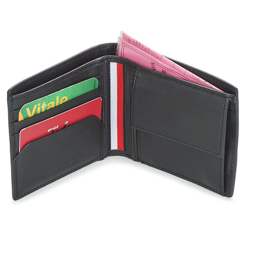 Tommy Hilfiger - TH BUSINESS LEATHER CC AND COIN - Noir