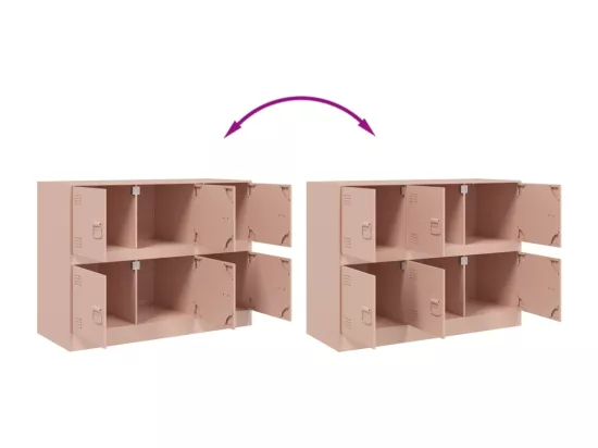 Buffet rose 99x39x73 cm acier