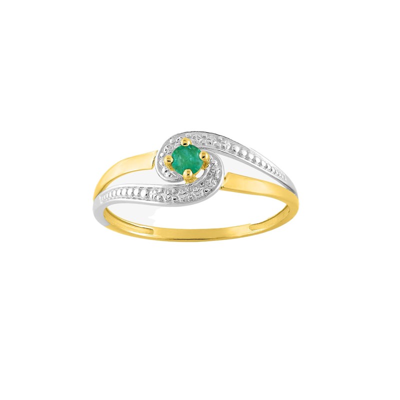Bague femme - émeraude - Or 18 Carats