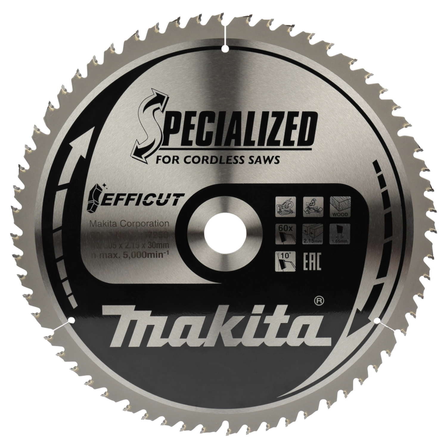 Makita B-67309 Efficut Afkortzaagblad Hout - 305x30x2,15mm 60T