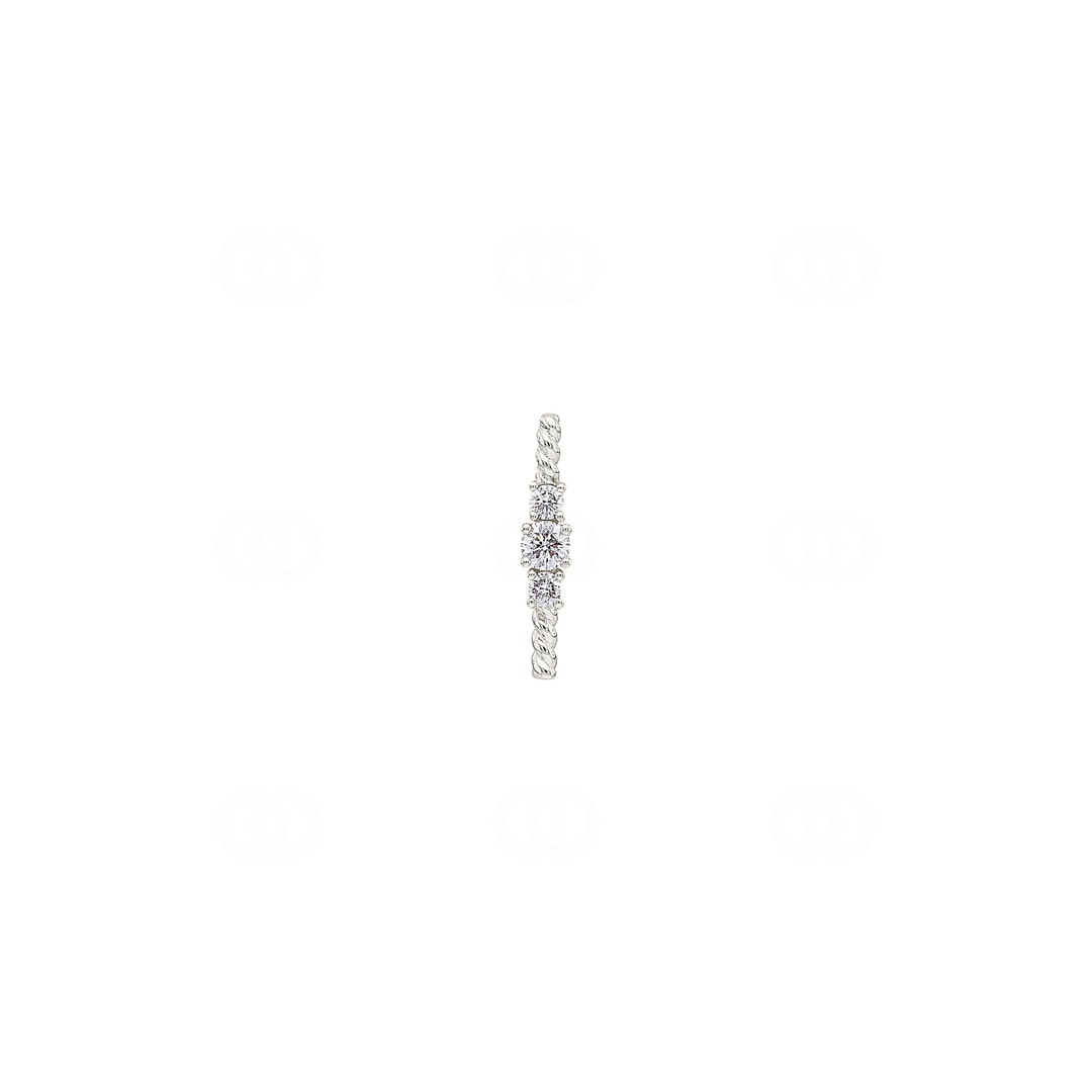 Anhänger Trilogie 750/18 K Weissgold mit Diamanten 0.24 ct H/si
