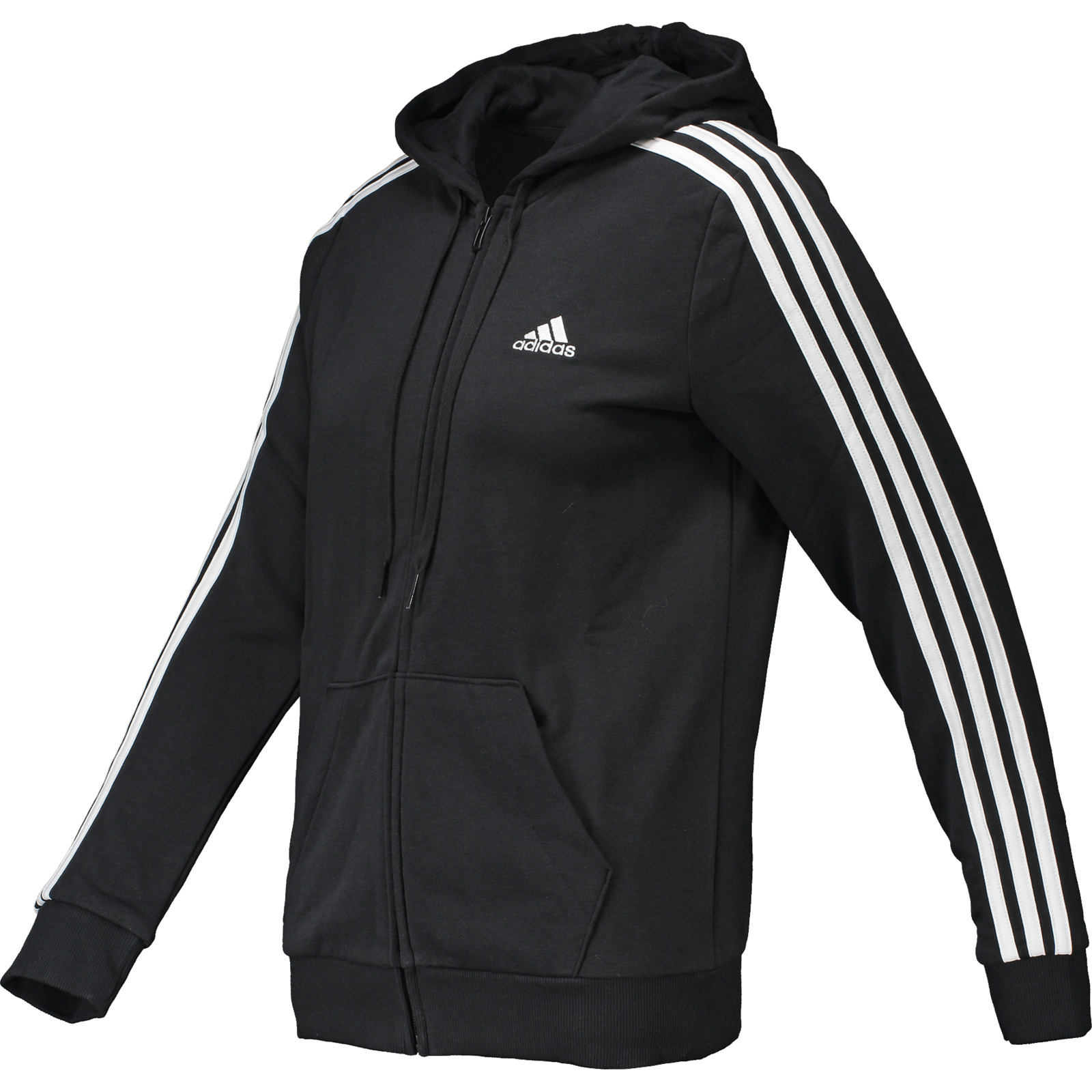 Adidas 3S FT FZ Hoodie Da, schwarz, S