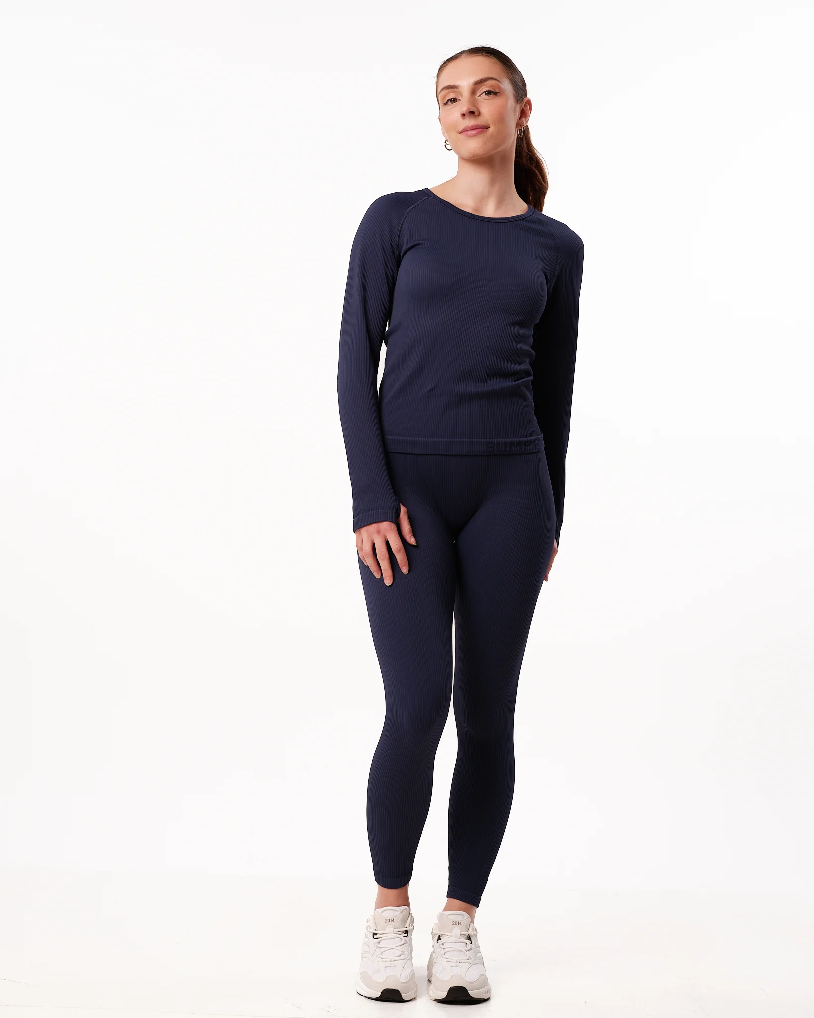 Bumpro Perfect Rib Scrunchie Tights Blue Navy