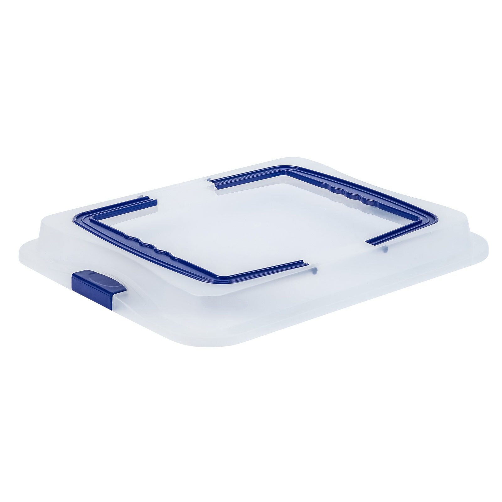 Back-/Auflaufform mit Haube und Tragegriff schwarz transparent blau 40x8x32cm
