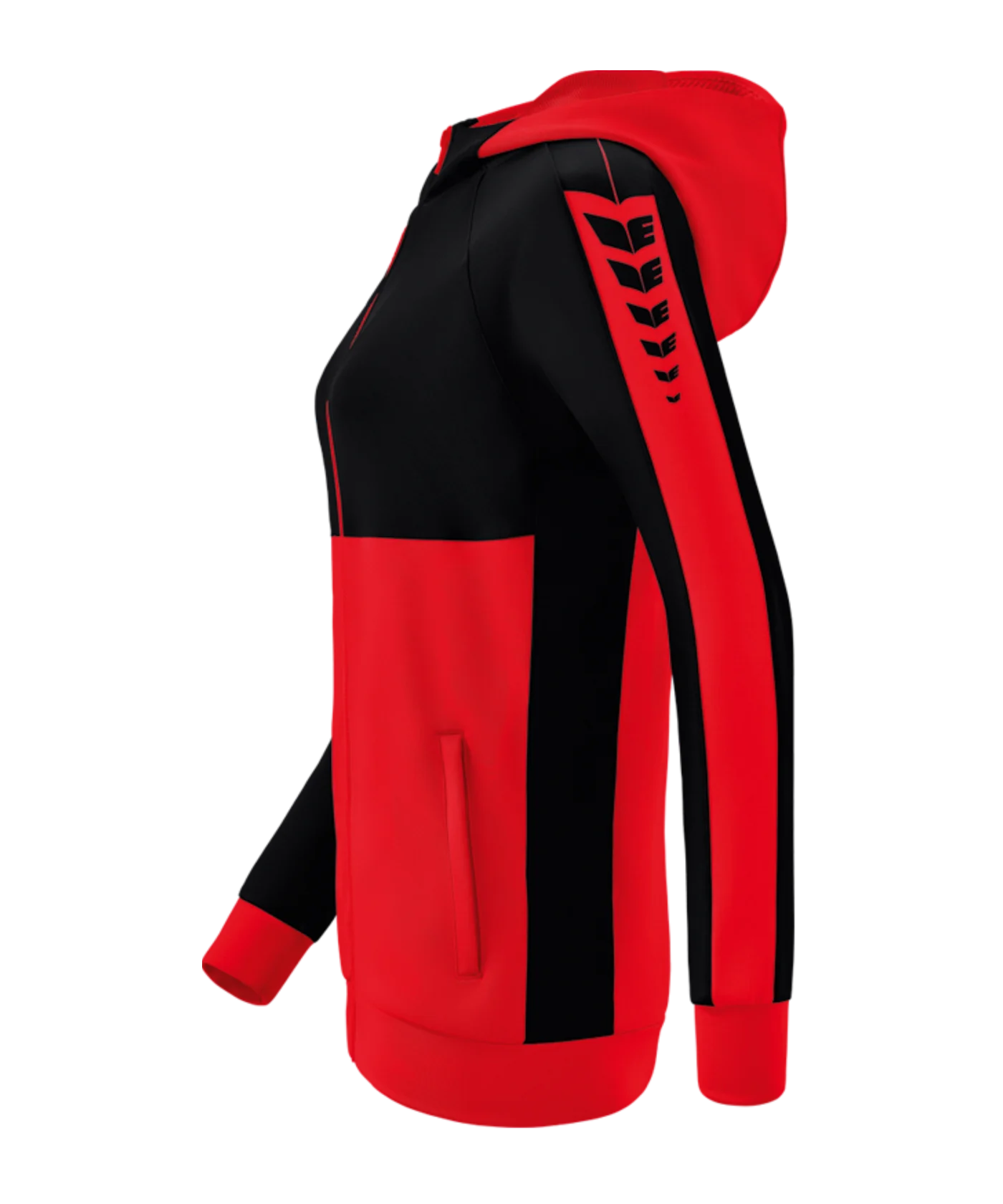 Erima Six Wings Kapuzenjacke Damen Rot Schwarz