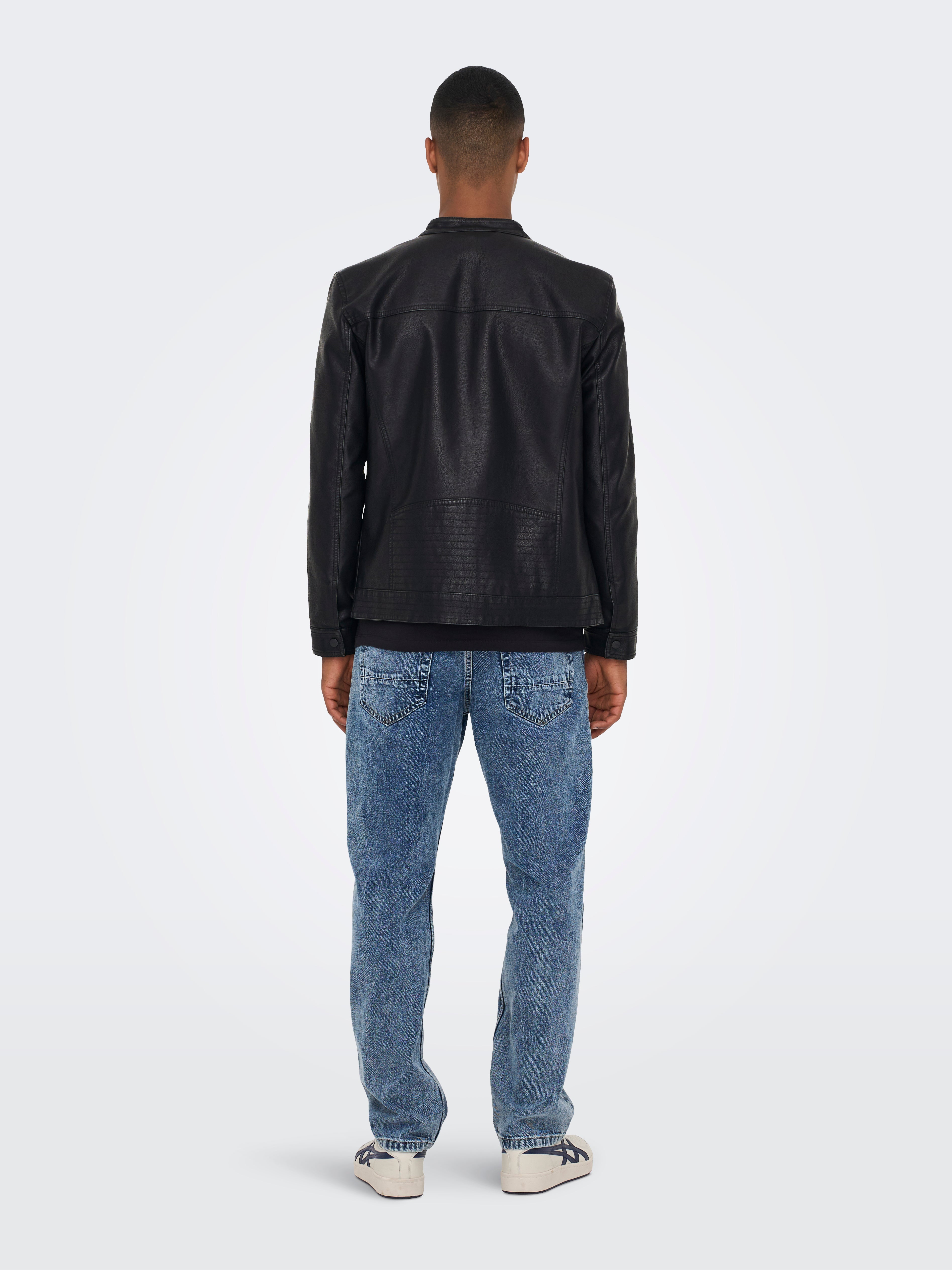 onsAL Kunstlederjacke Black
