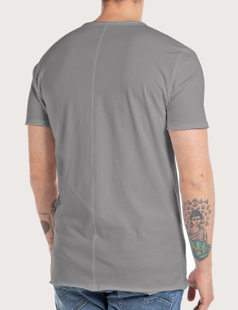 REPLAY T-SHIRT HOMME MANCHES COURTES COL V TITANE