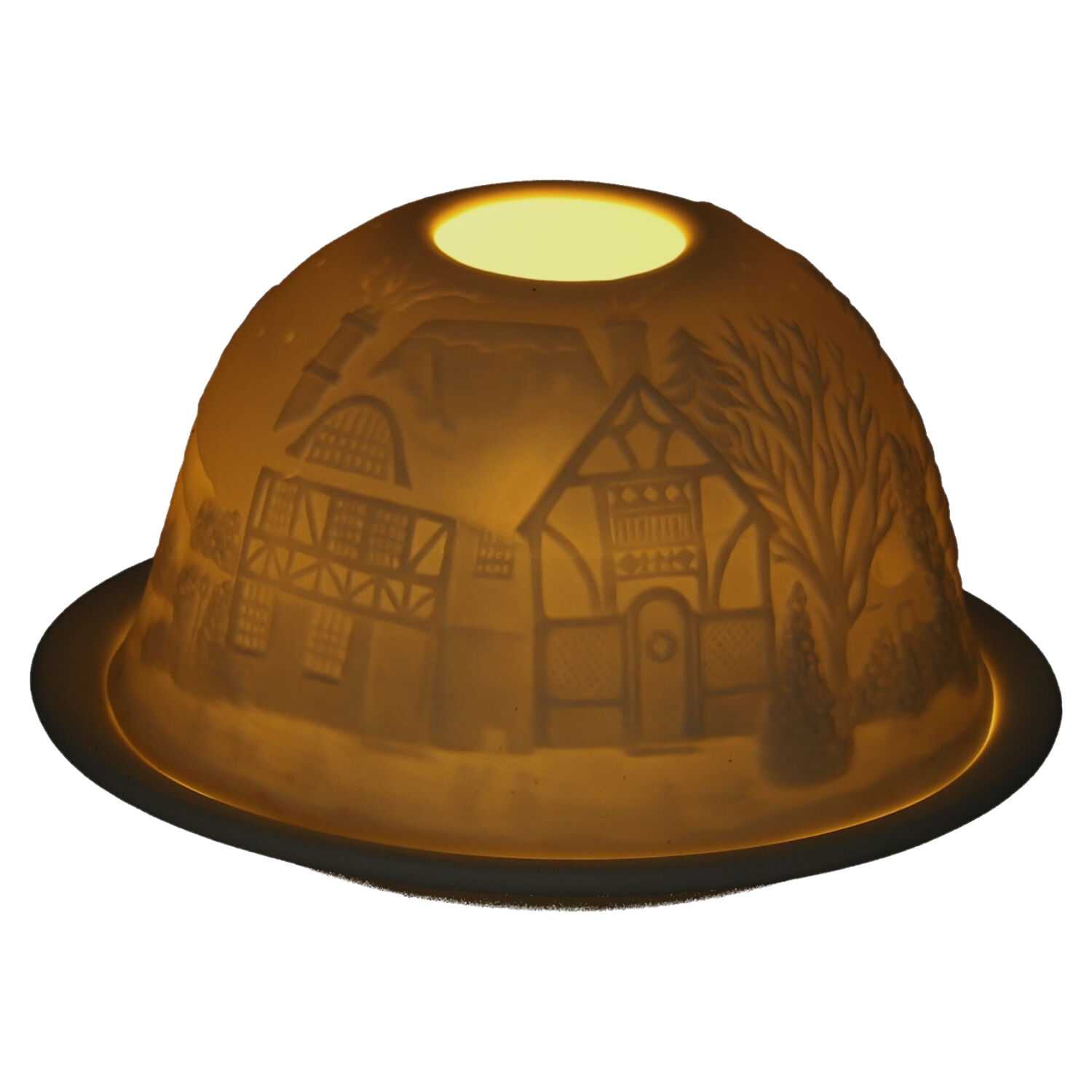 Windlicht Dome aus edlem Porzellan Ø 13 cm Höhe 7,5 cm 6fach