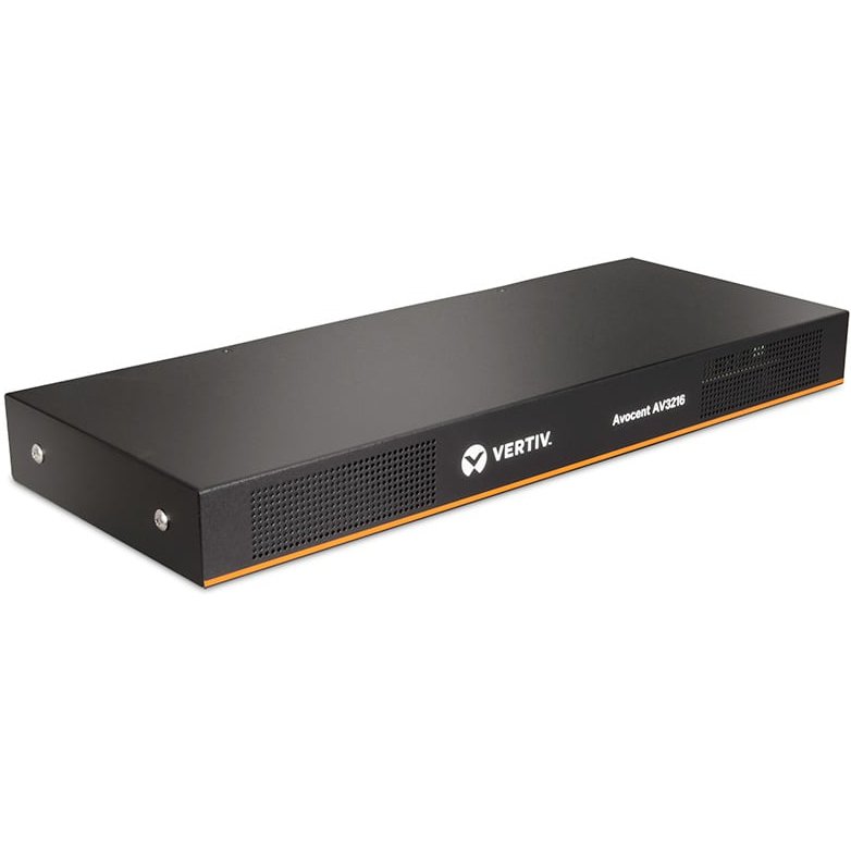 Vertiv Avocent AV 3216 commutateur écran, clavier et souris Grille de montage Noir