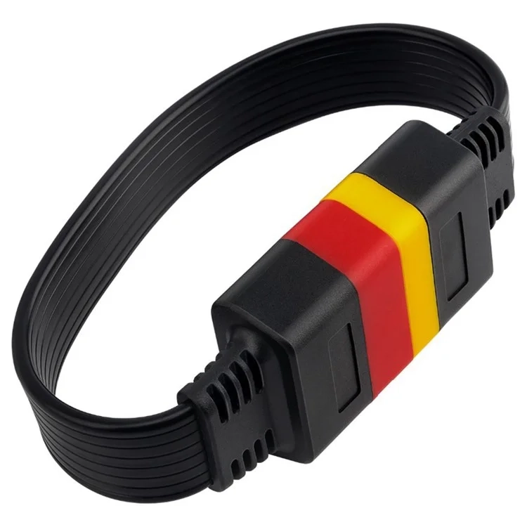(36cm) Auto KFZ OBD2 (m) auf OBD2 (w) Verlängerungskabel / Adapter für KFZ-Diagnose & OBDII-Scanner - Schwarz