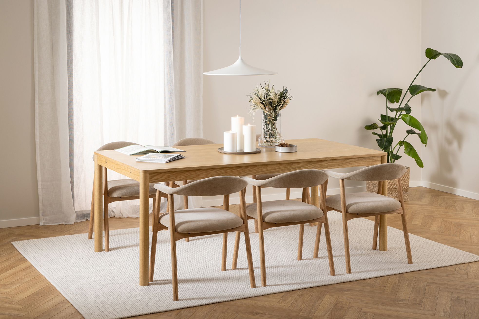 Eetkamerstoel Joren beige - set van 2