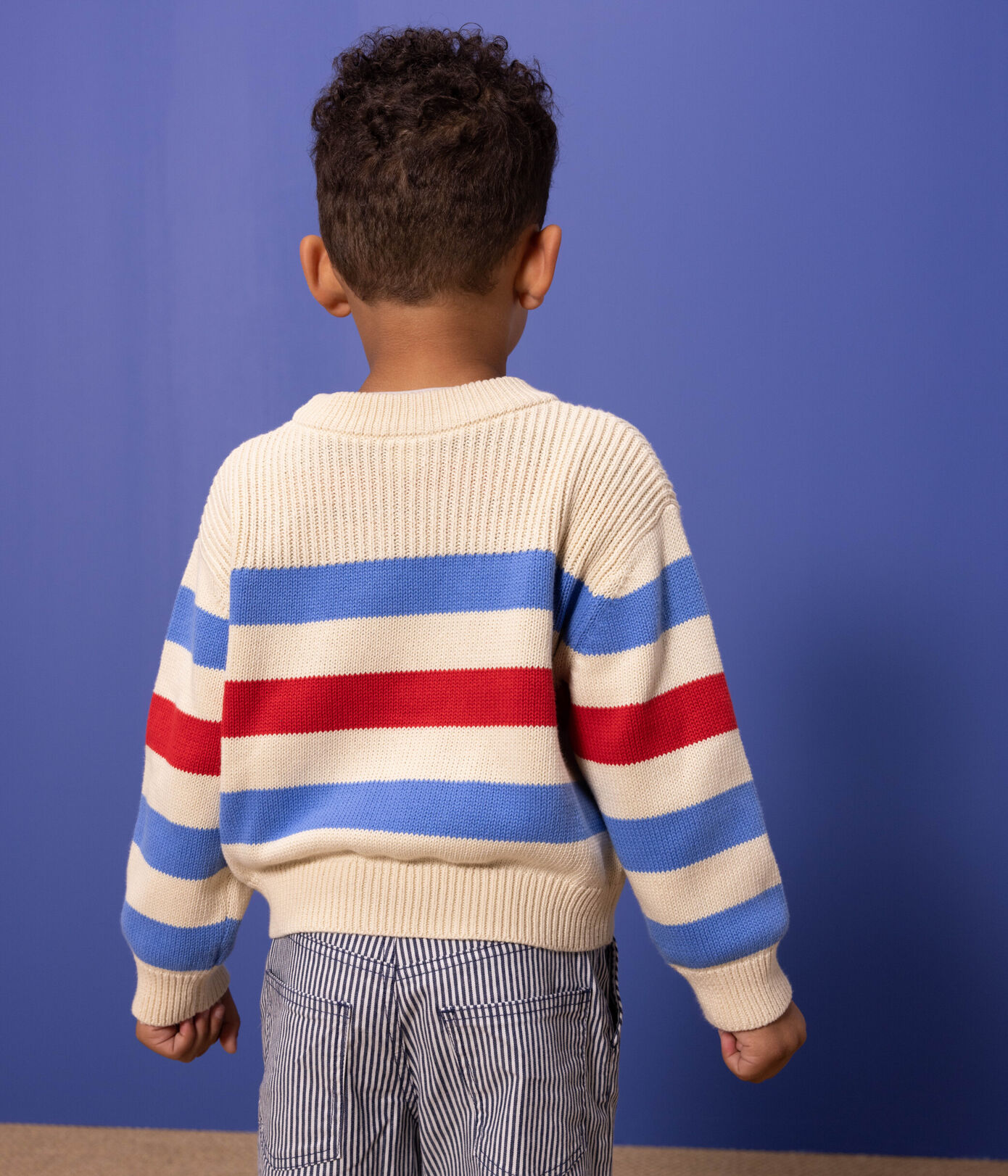 Pull rayé en coton enfant fille / garçon