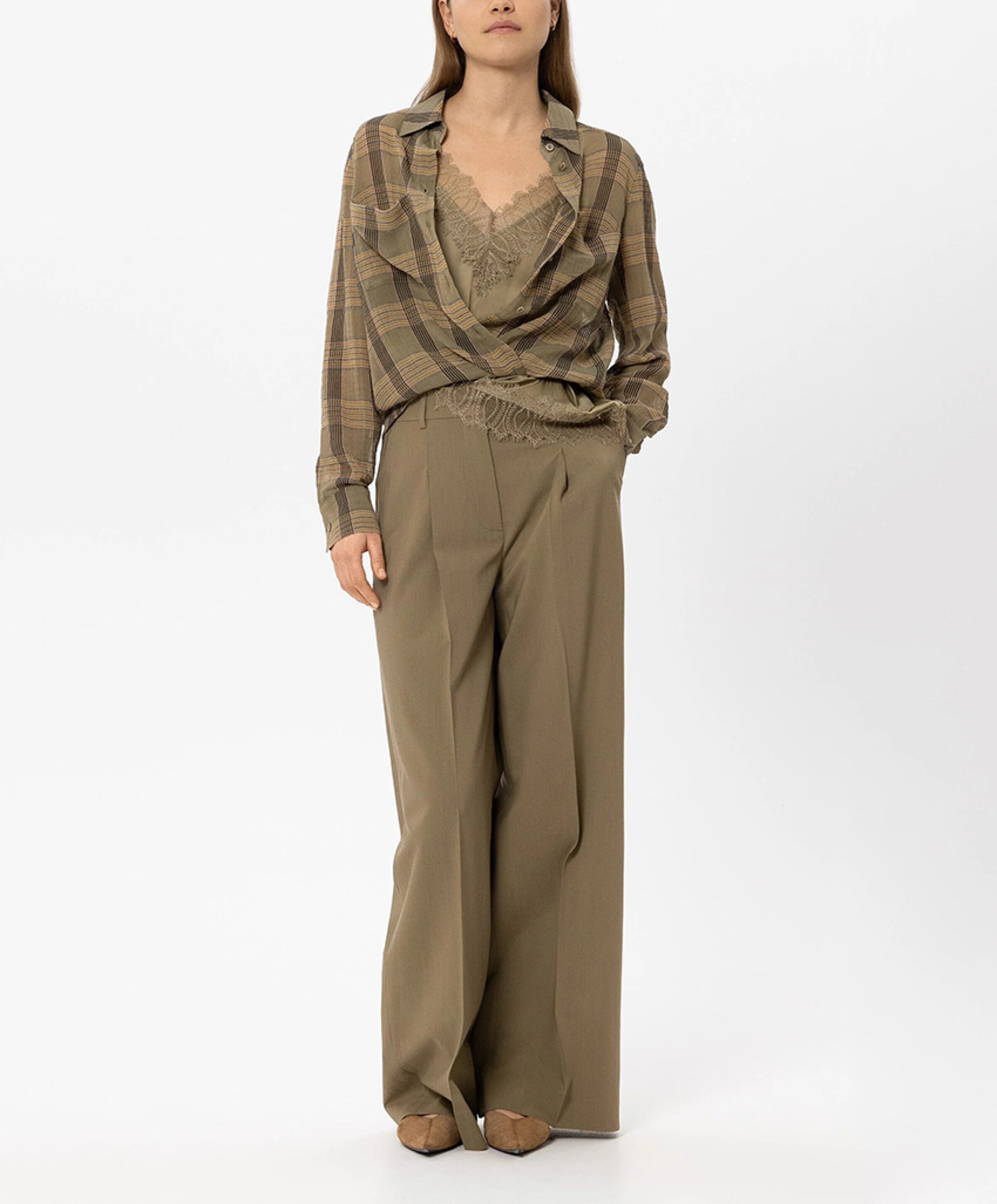 LUISA CERANO Dames blouse groen