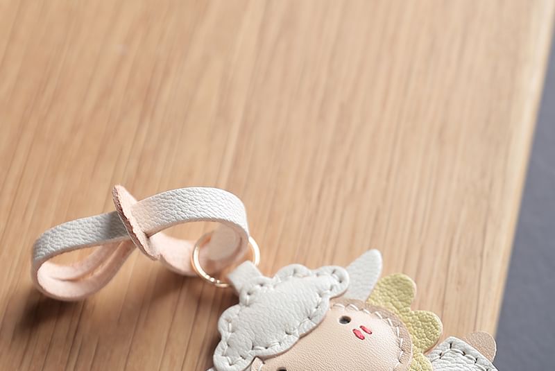 Masoom - Sleutelhanger met tashanger van echt schapenleer / DIY-pakket (verschillende ontwerpen)