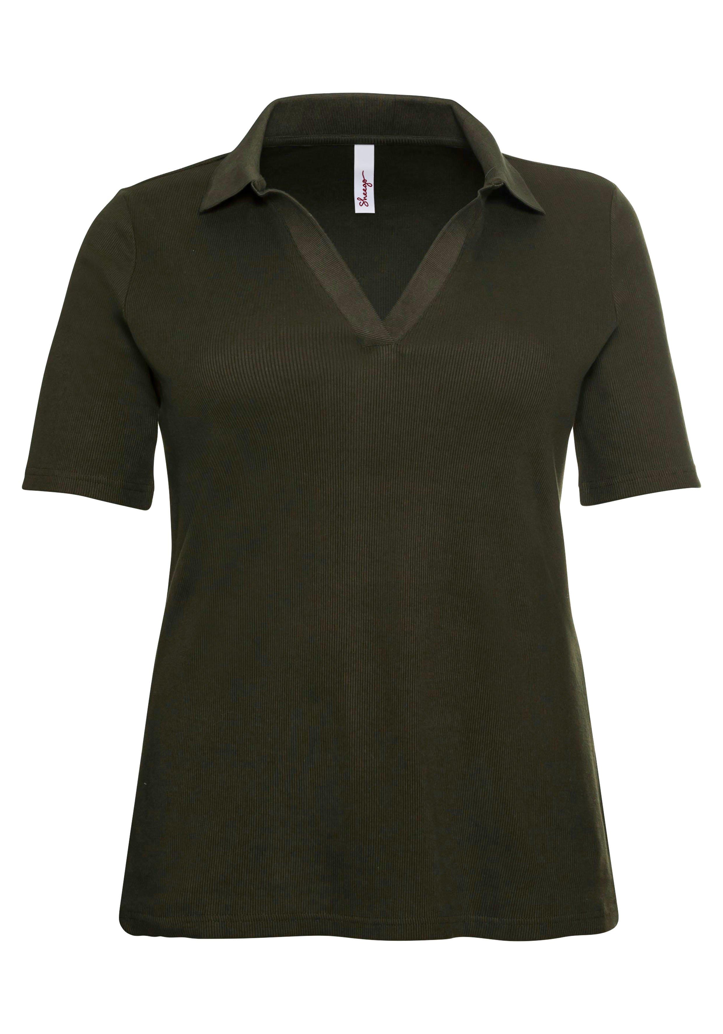 Poloshirt in Rippstruktur, leicht tailliert