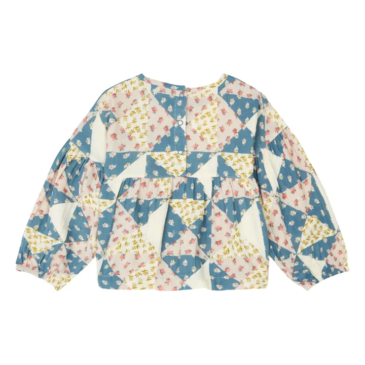 Petit Bateau Blouse en Gaze de Coton Façon Patchwork Enfant | Beige