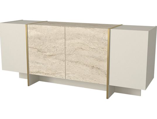 CONCEPT1 - Bahut Veyron travertin gres 180 x 46,6 x 75,5cm