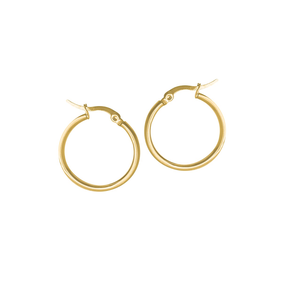 Boucles d'oreilles créoles acier doré 2,5 cm
