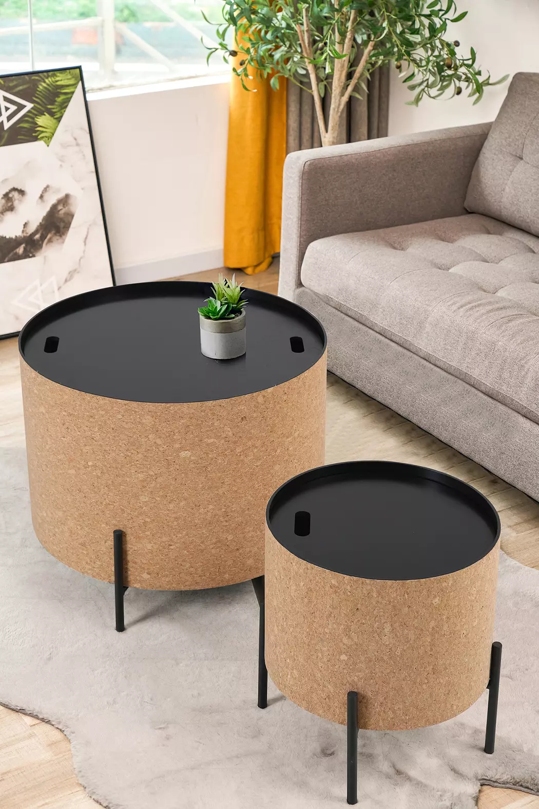 Couchtisch 2er Set Cork