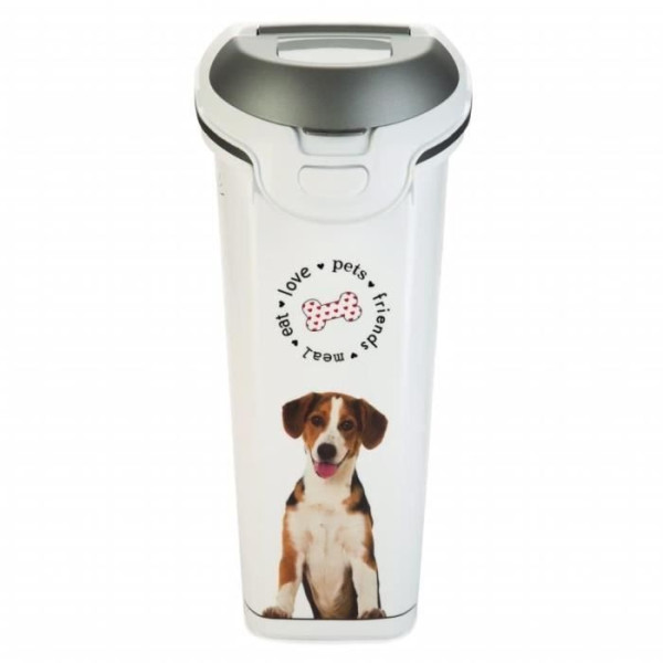 Conteneur a croquettes pour chien 10 kg - 23l - love pets