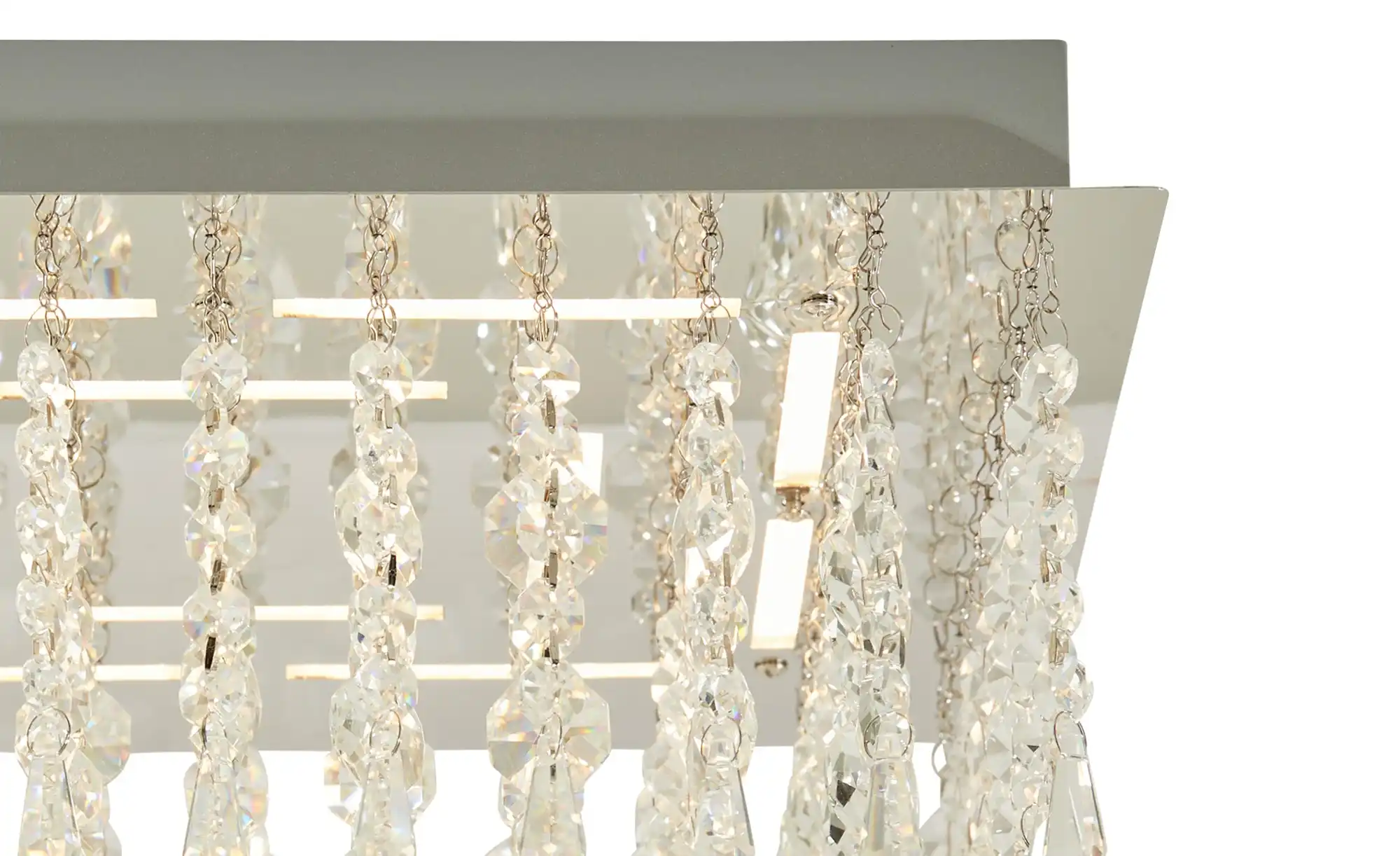 HELL-höllisch gutes Licht LED-Deckenleuchte, chrom mit Glasbehang