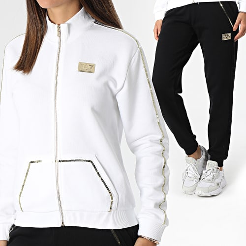 Ensemble De Survetement Femme 3LTV64-TJ2PZ Noir Blanc Doré