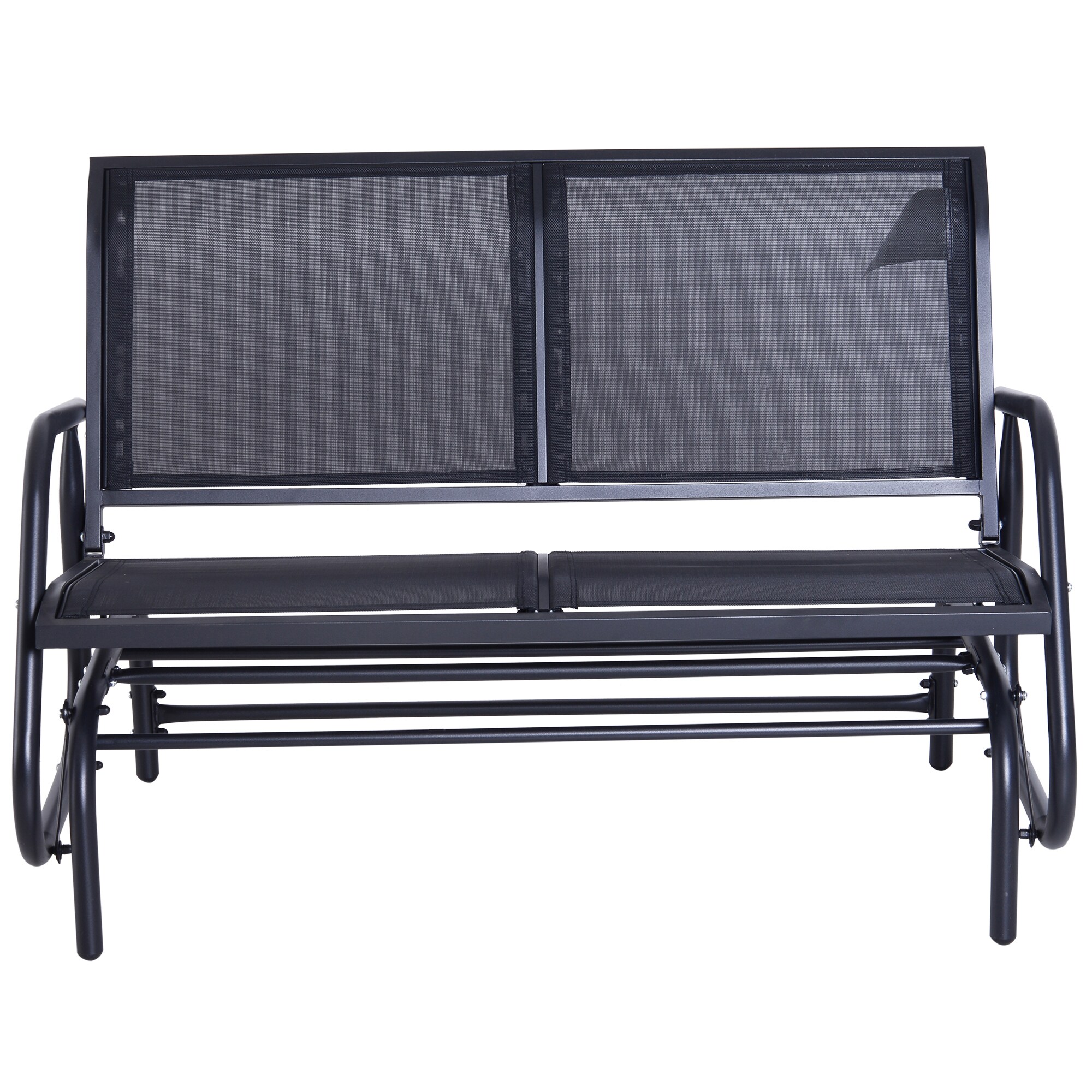 Outsunny Schaukelbank für 2 Personen schwarz 80 x 123 x 88 cm (LxBxH)