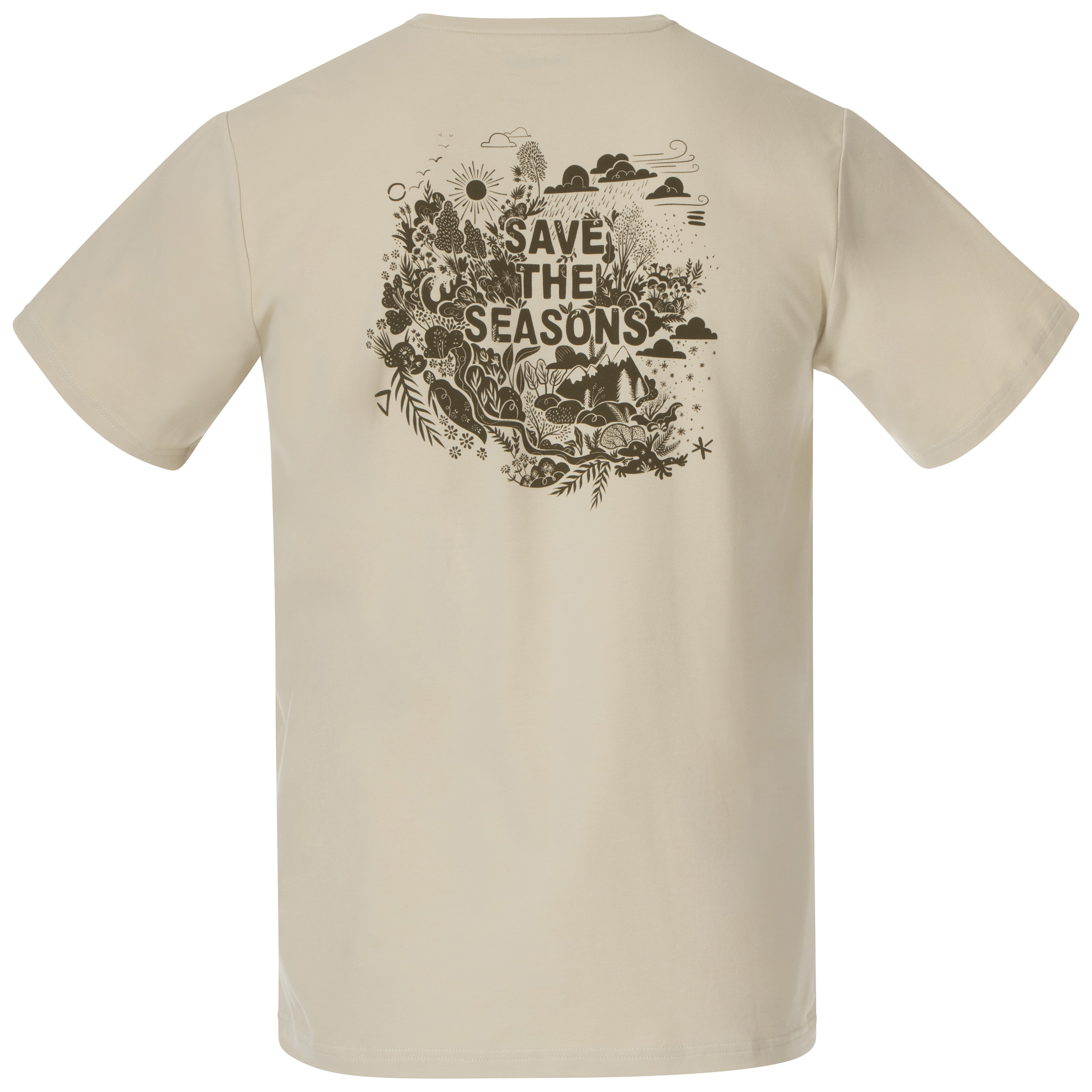 Graphic Tee Herre Chalk Sand/Dark Olive Green