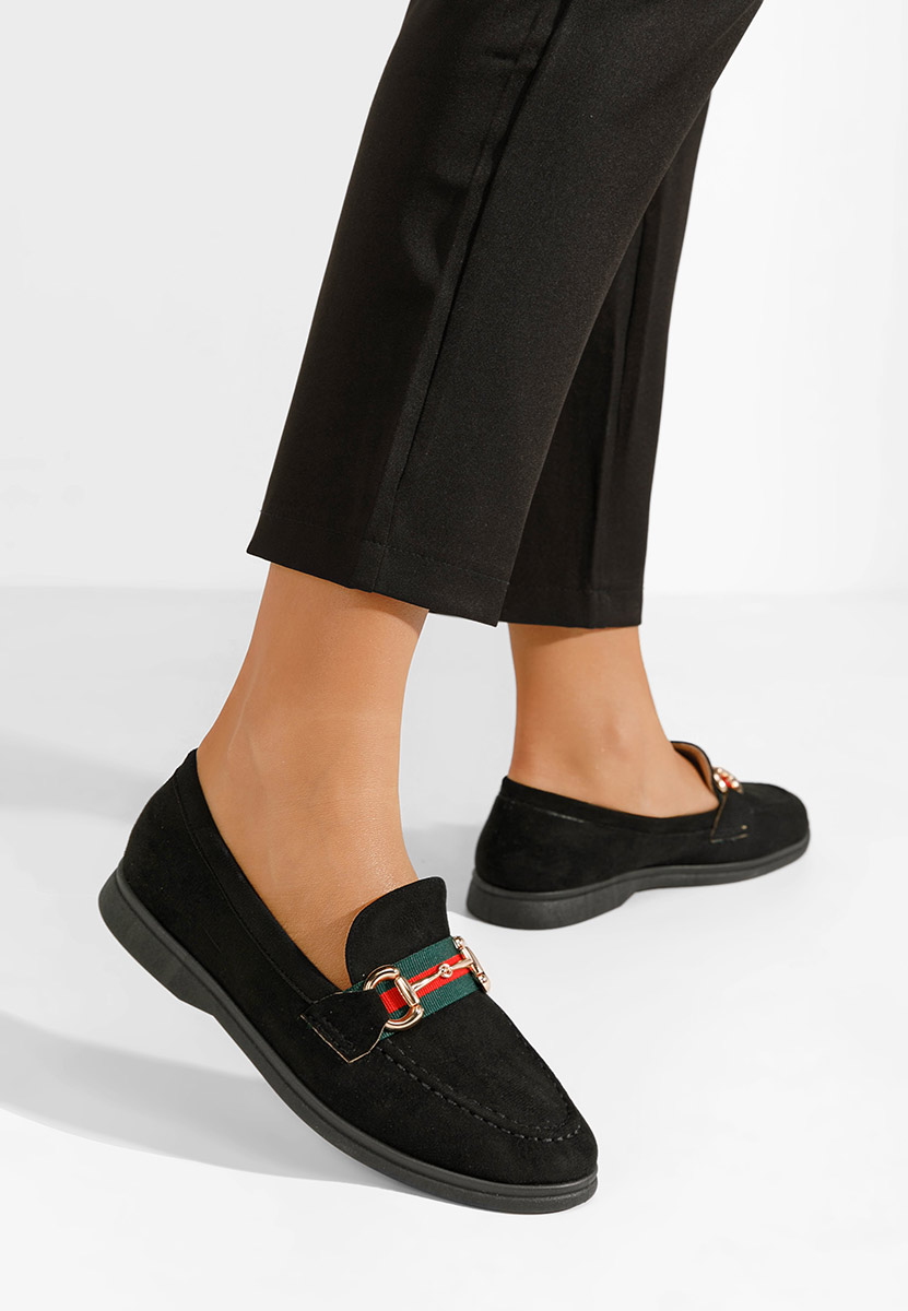 Mocassins femme noirs Abygail