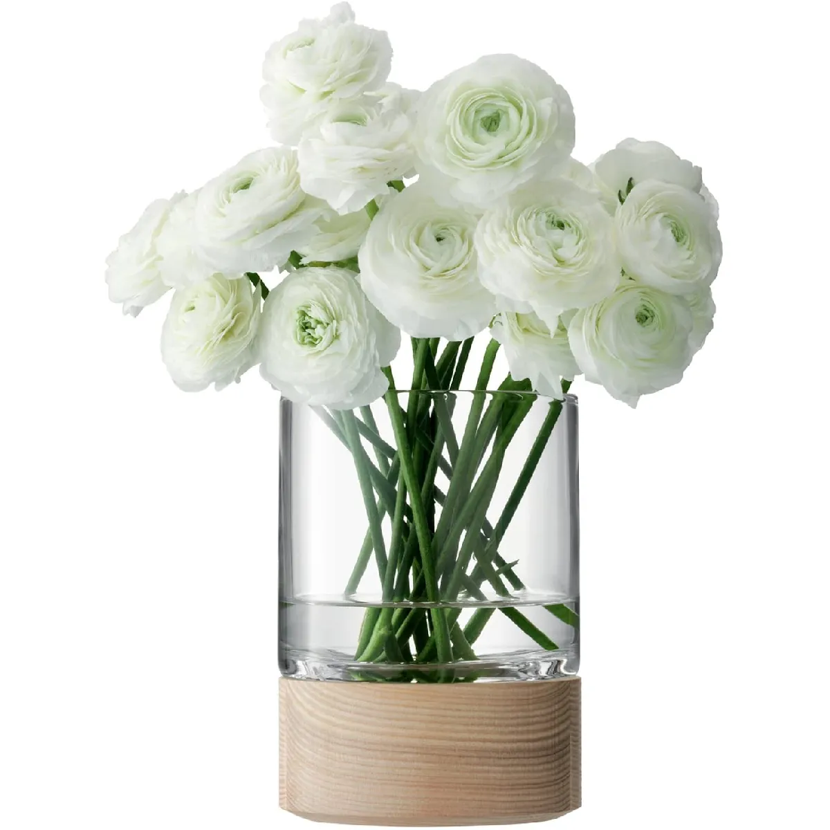 LSA Lotta Vase avec base en frêne