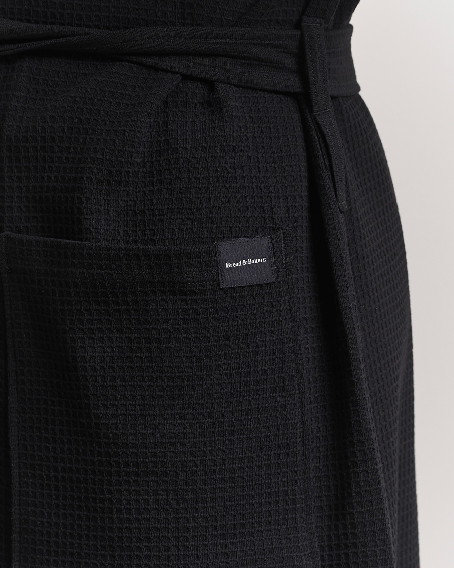 Bread & Boxers Waffle Robe Black