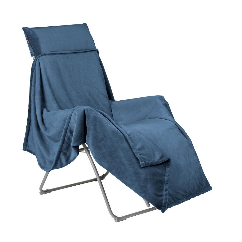Polarfleece - Decke für Relaxliegen Flocon Fleece Blau Fjord