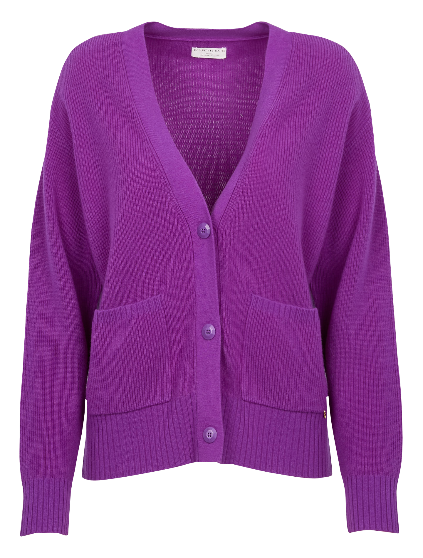 ARTIMUS - Gilet col V en laine | Violet