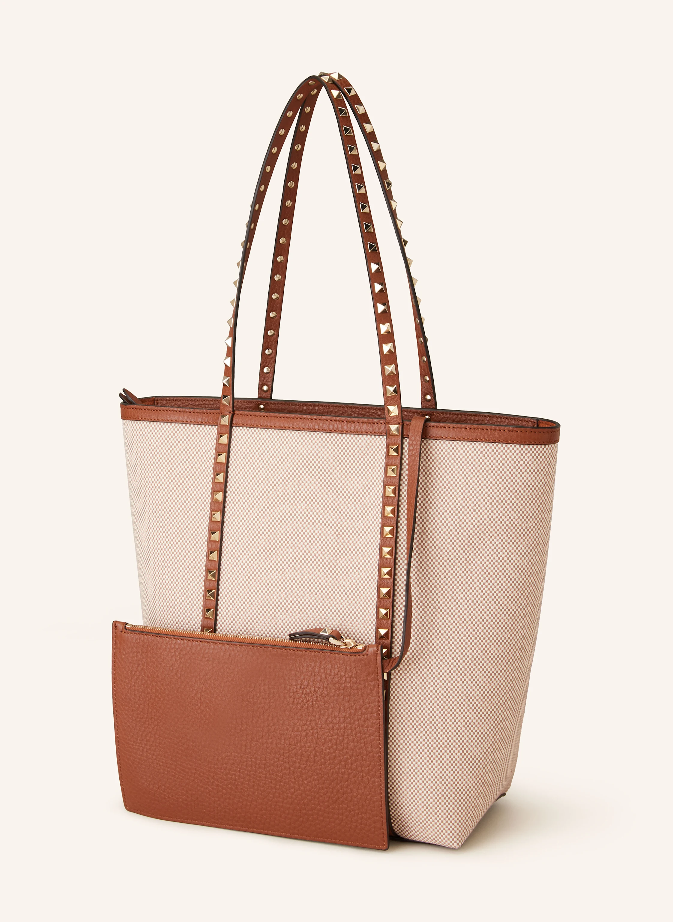 VALENTINO GARAVANI Shopper ROCKSTUD mit Pouch und Nieten