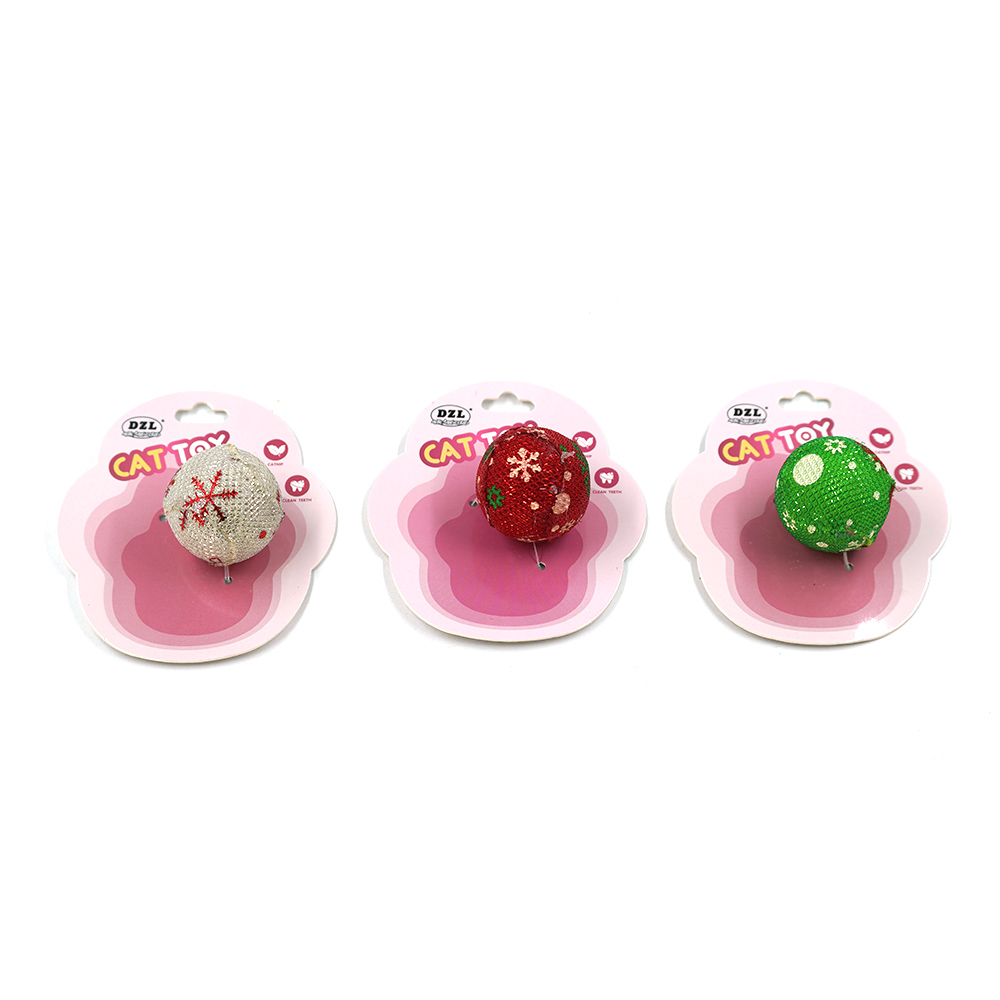 Conjunto de 3 bolas de Natal em cores aleatórias.