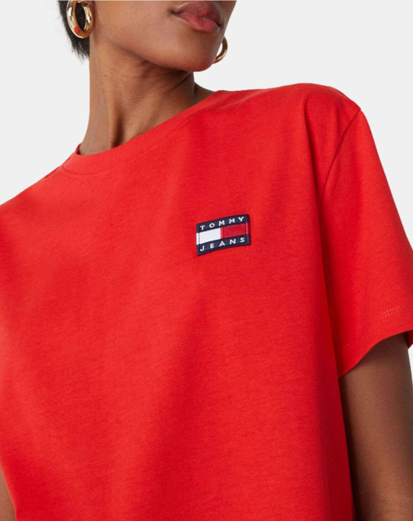 Tommy Jeans T-Shirt badge rouge