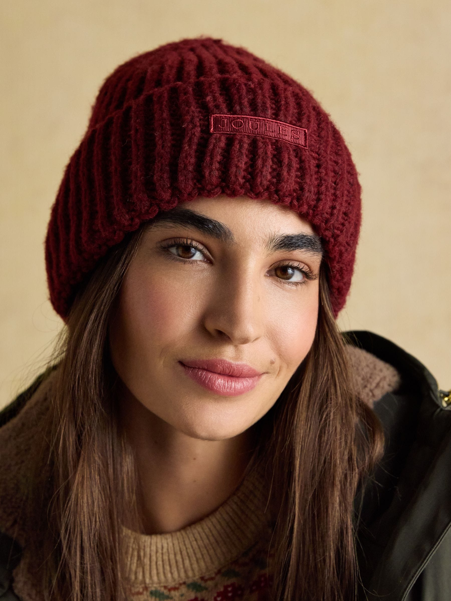 Bessenrood - Joules Rosa beanie-muts