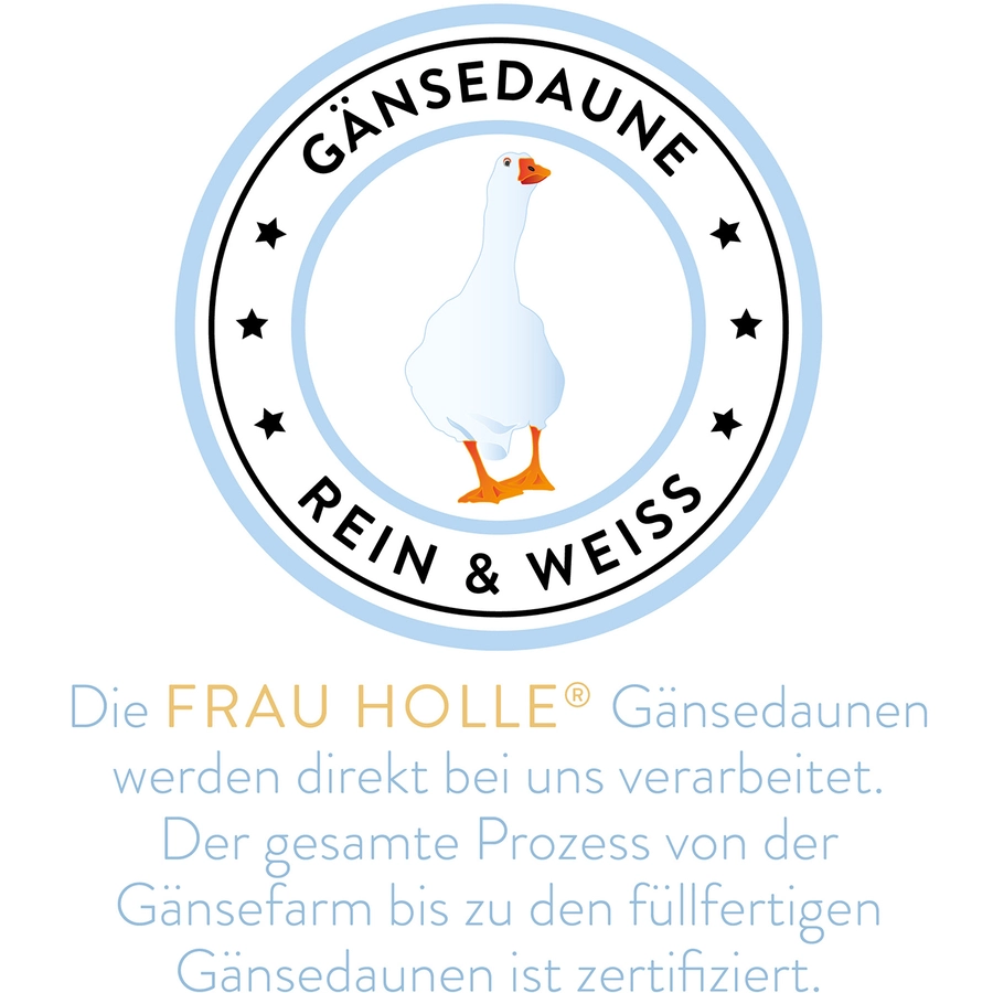 Frau Holle Kinder Kopfkissen - 100% Gänsedaunen Naturweiß