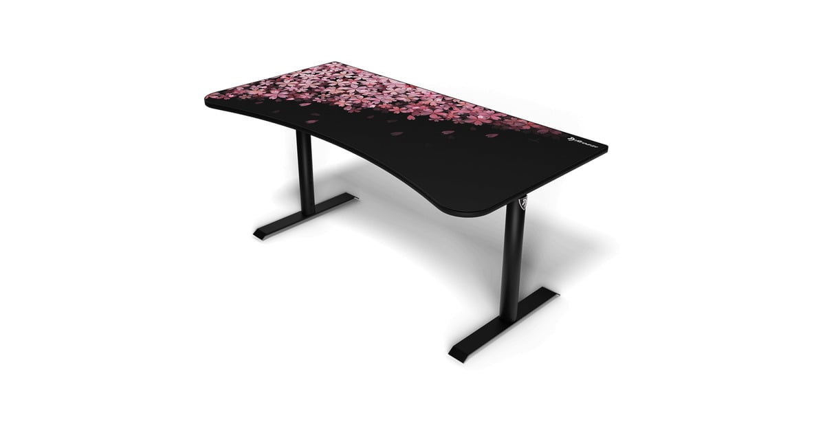 ArozziArena Gaming Desk - Flower  (Zwart/roze)
